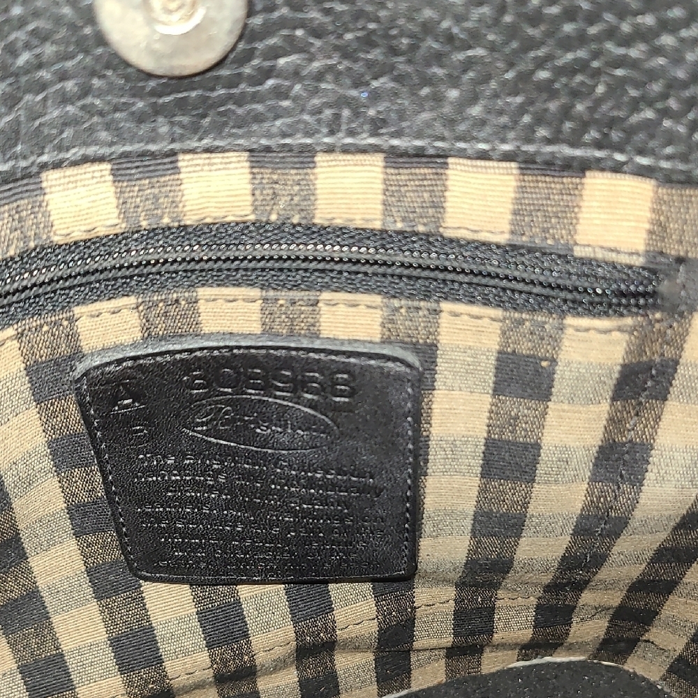 Brighton Black Croc-Patterned Shoulder Bag - Picture 2 of 7
